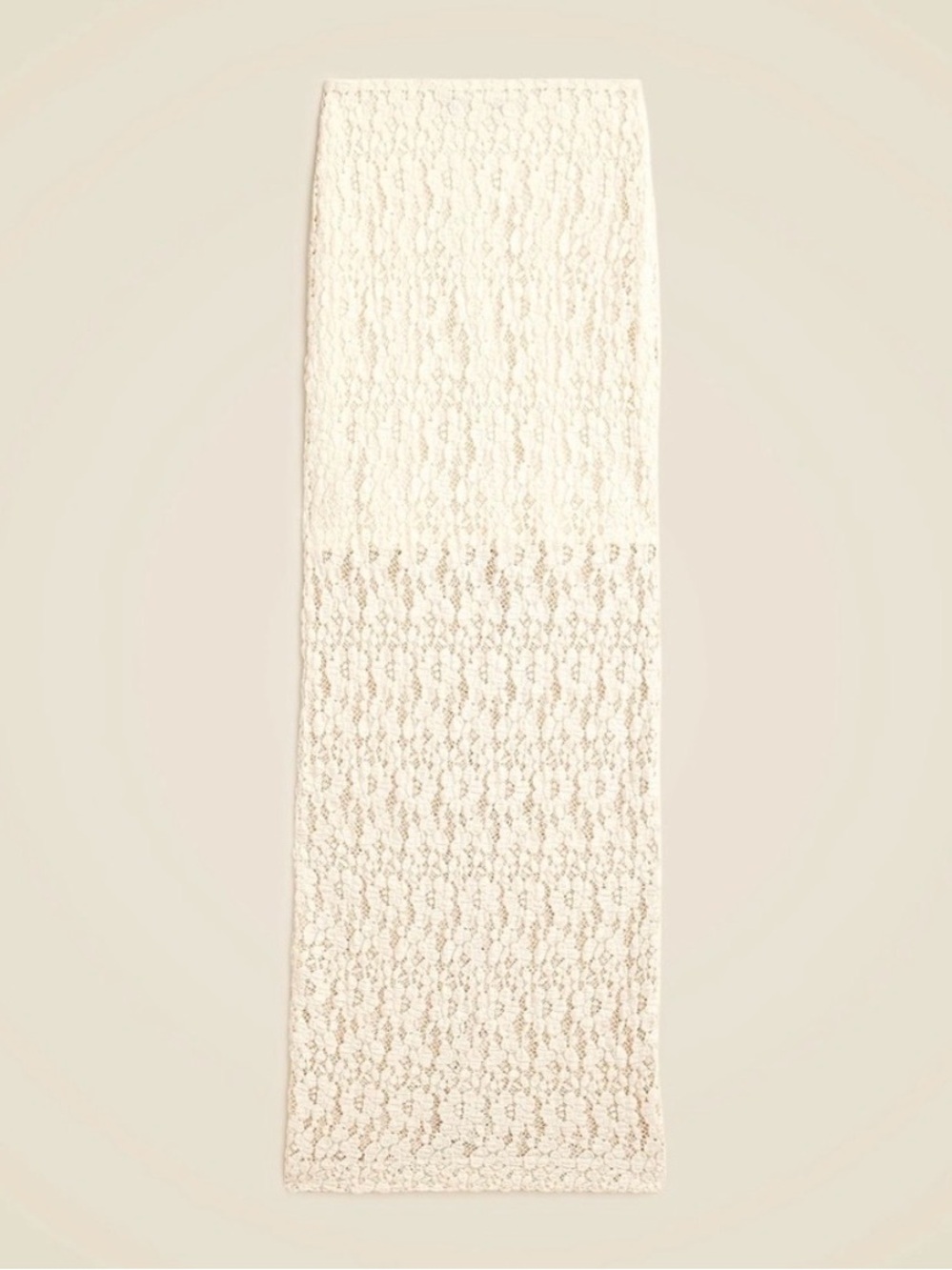 Like New! J. Crew Black Label Women's Lace Maxi Skirt Cream